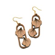 Boucles D Oreilles En Bois Ginkgo Bijoux En Bois Suisse