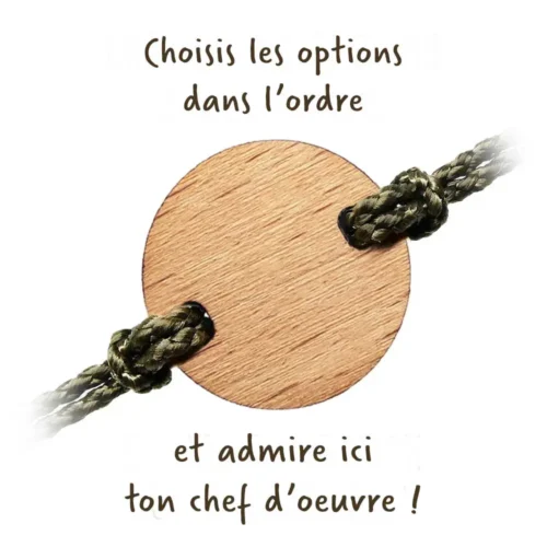 Consignes pour personnaliser ton bracelet en bois en ligne