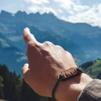 Wooden bracelet in the shape of the Dents-du-Midi