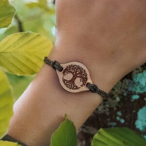 Bracelet en bois arbre de vie
