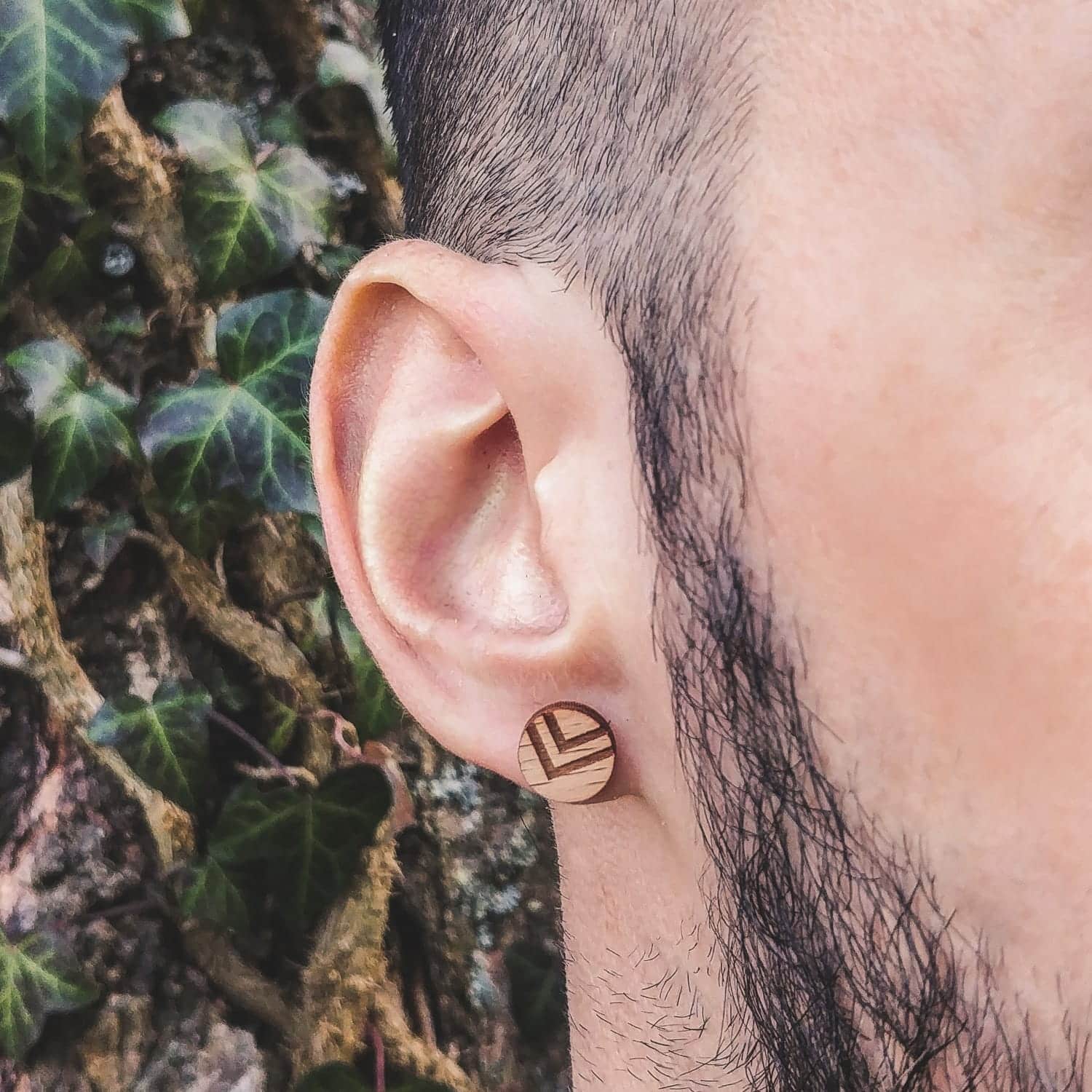 Indya wooden stud earrings