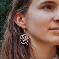 Orecchini in legno Fiora ispirati al Fiore della Vita