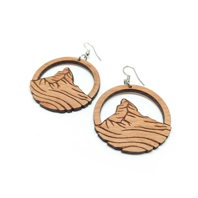 Matterhorn wooden earrings
