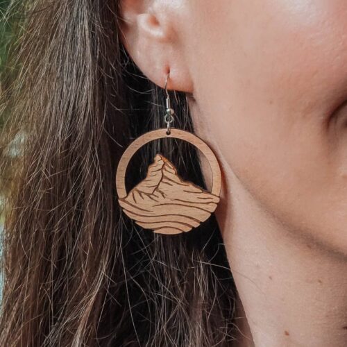 Matterhorn wooden earrings