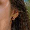 Clous d'oreilles en bois ethnique Indyana