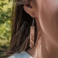 Palma-Ohrringe aus Holz