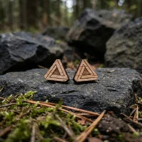 Penrosa Ohrstecker aus Holz