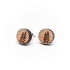 Clous d'oreilles en bois Pinver sur le thème sapin