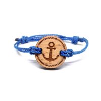 Anchor wooden bracelet