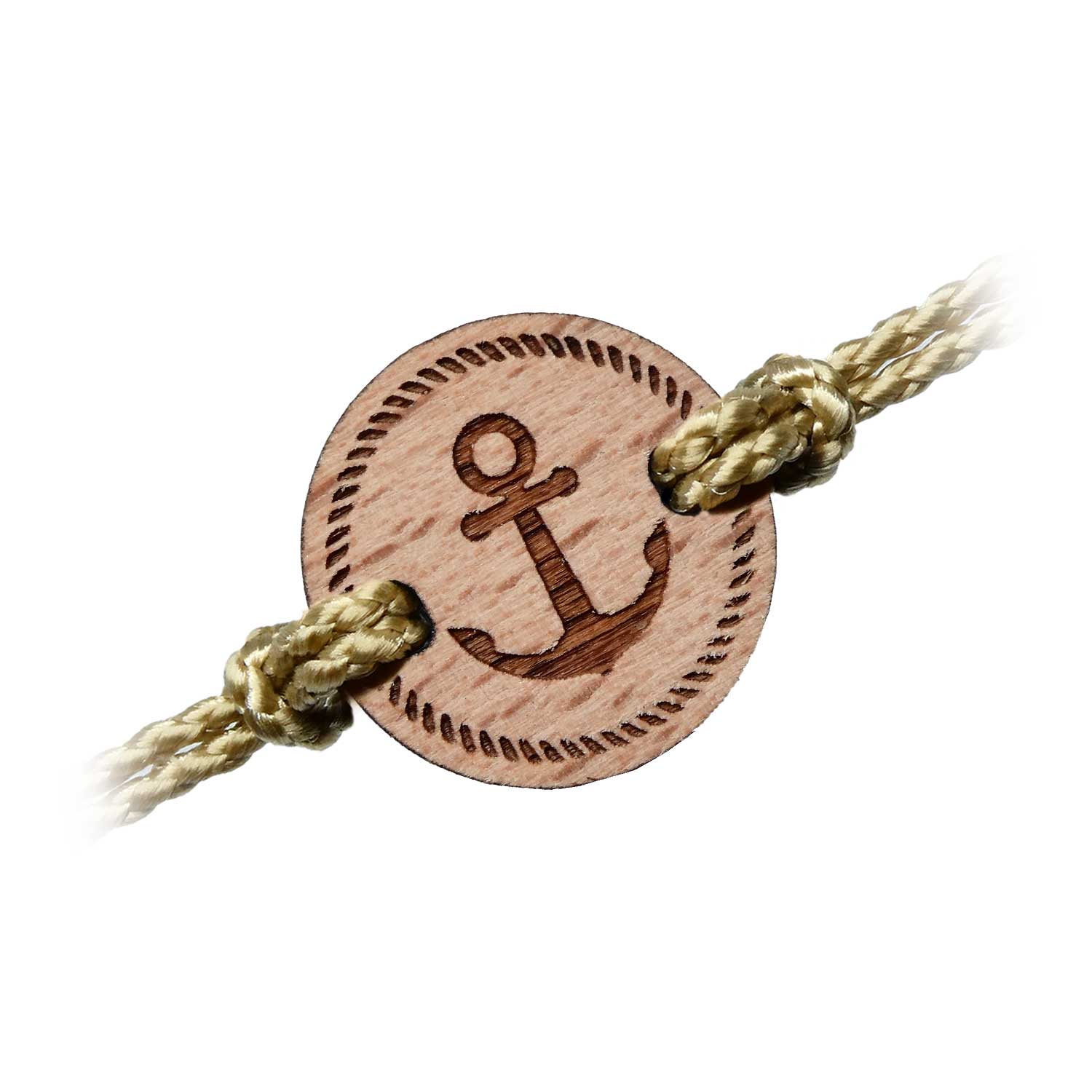 Anchor wooden bracelet