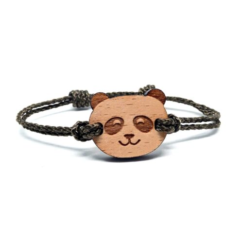 Bracelet en bois pour enfant panda