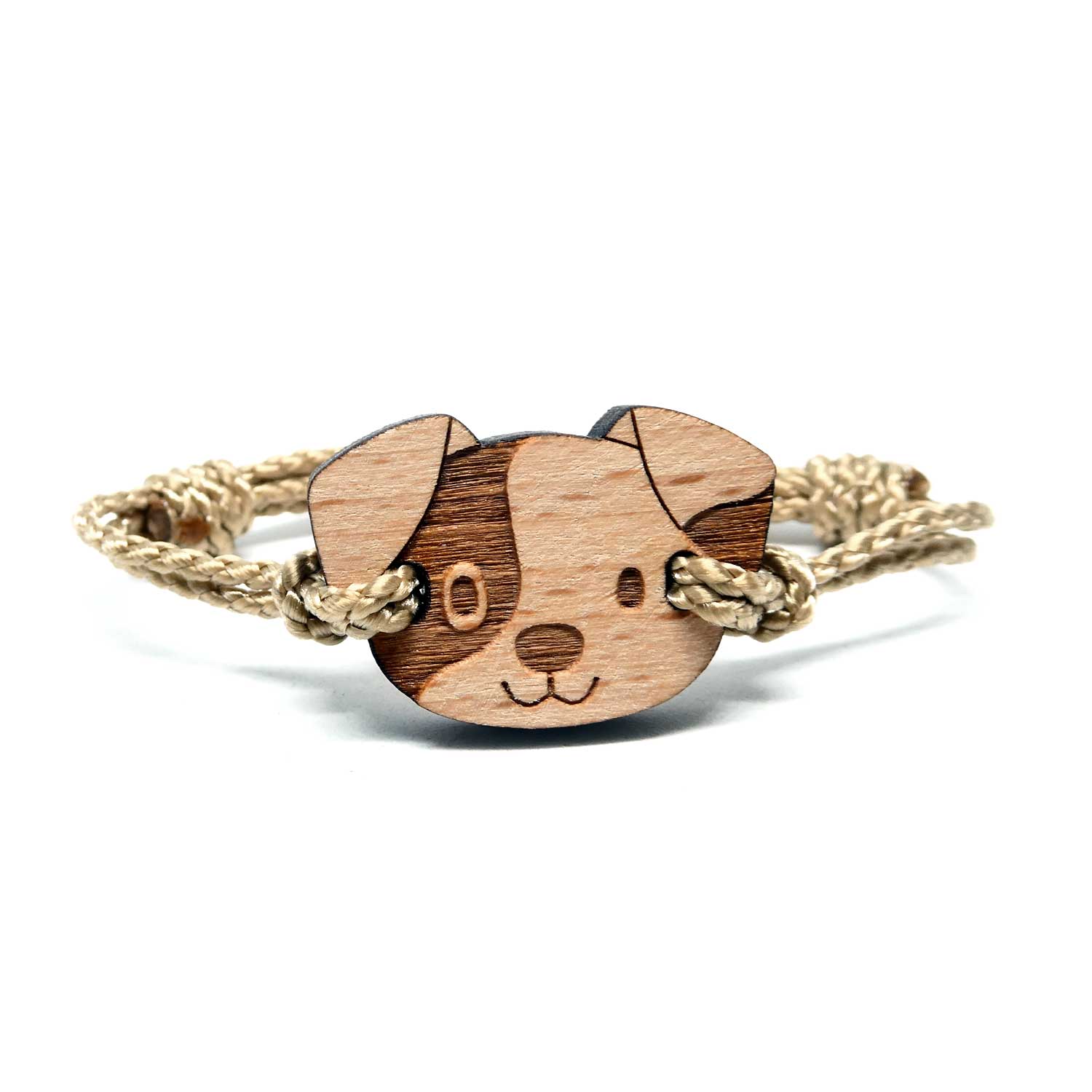 Bracelet en bois pour enfant chien