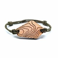 Bracelet en bois courbes de niveau