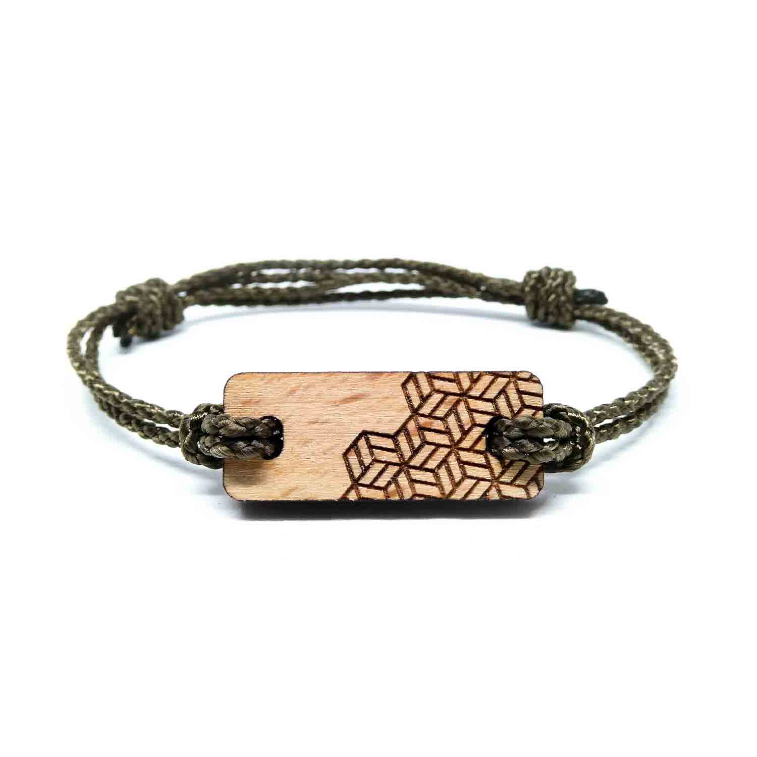 Geometric wooden bracelet lyzi