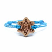 Bracelet en bois flocon de neige