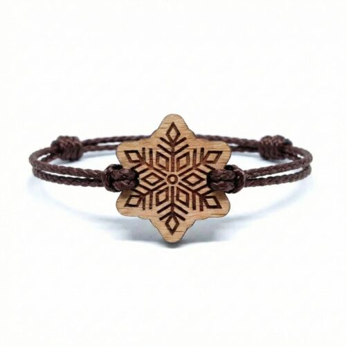 Bracelet en bois flocon de neige