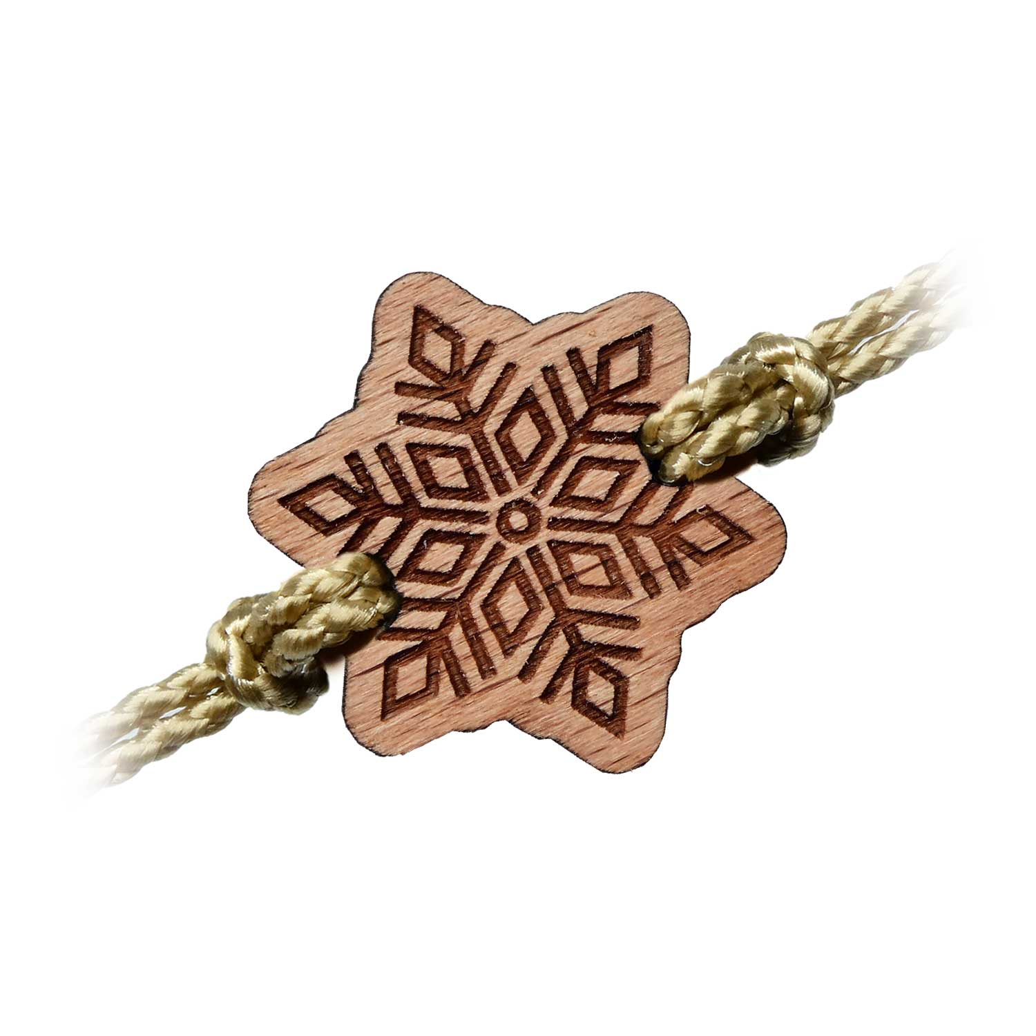 Bracelet en bois flocon de neige