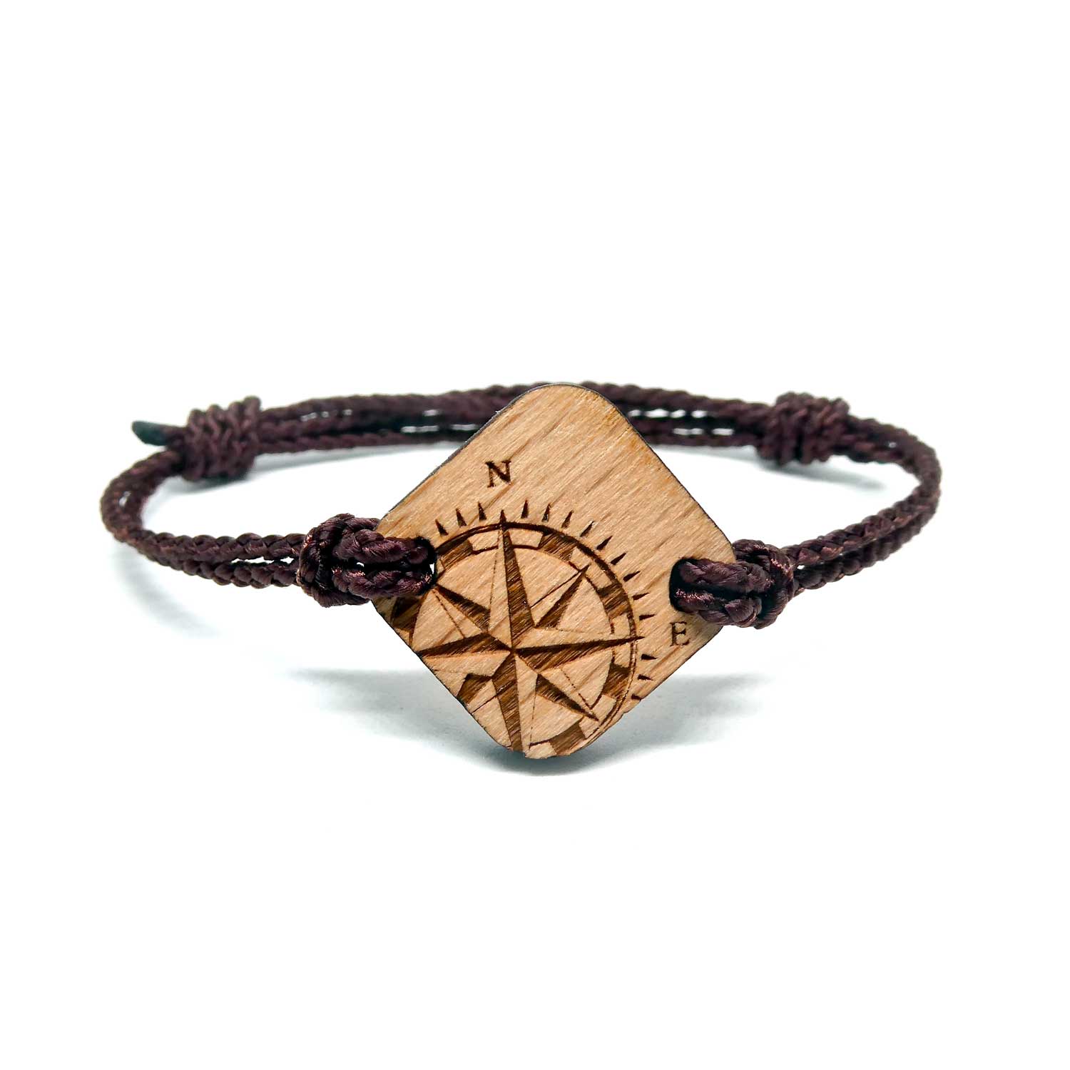 compass wooden bracelet