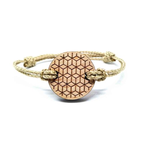 Vada geometric wooden bracelet