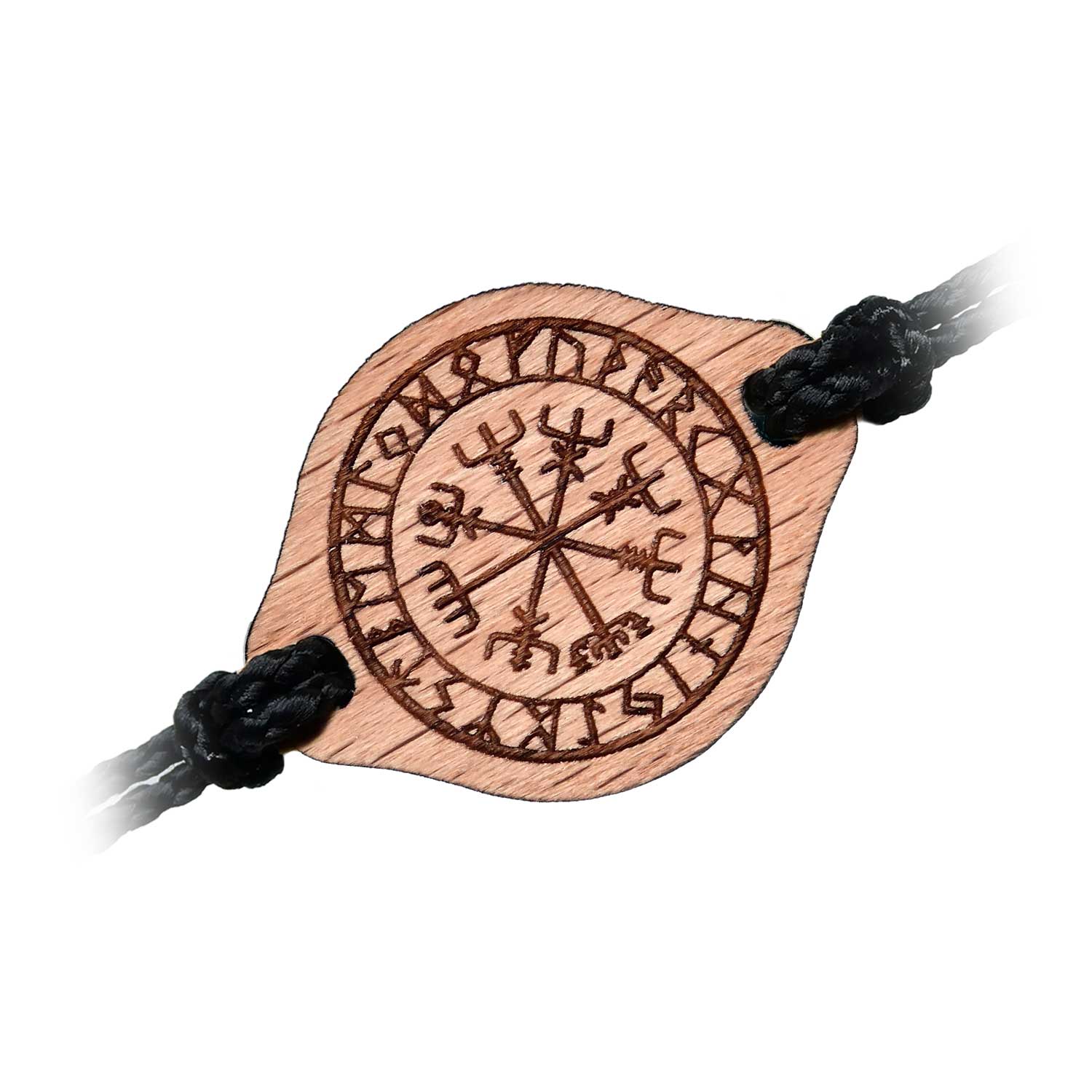 Bracelet en bois viking Vegvisir