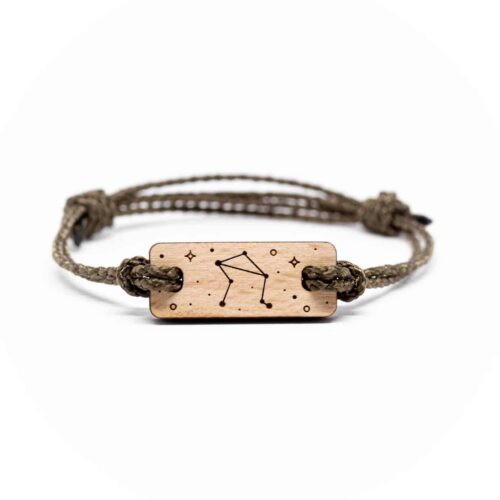 Bracelet en bois signe astrologique balance