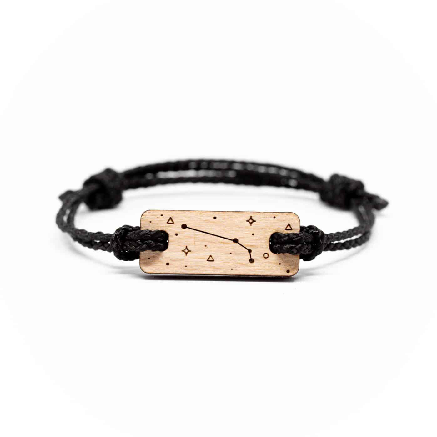 Aries zodiac sign wooden bracelet