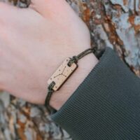 Wooden bracelet with the Cancer astrological sign