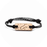 Bracelet en bois signe astrologique gemeaux