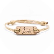 Bracelet en bois signe astrologique poisson