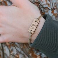 Bracelet en bois signe astrologique sagittaire