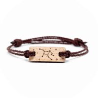Bracciale in legno con il segno zodiacale della Vergine