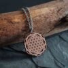 Flower of life wooden necklace
