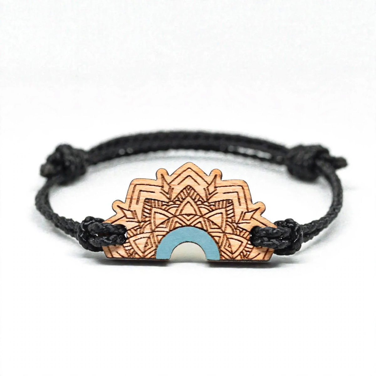 bracele-en-bois-mandaly-vert-2 Bracelet en bois vert inspiré des mandalas