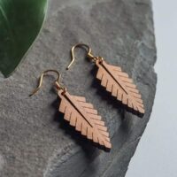 Orecchini in legno Foglia