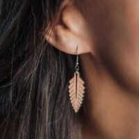 Orecchini in legno Foglia