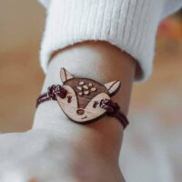 Bamby-Armband aus Holz in Hirschform für Kinder