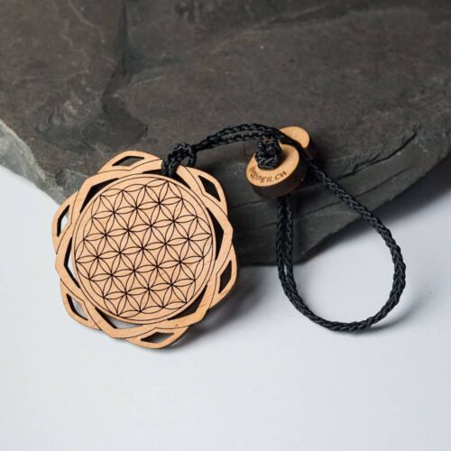 Flower of life wooden essential oil diffuser
