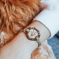 Bracelet en bois lion pour enfant