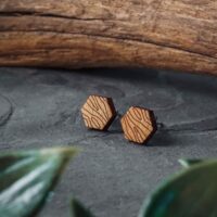 Clous d'oreilles en bois suisse Wood