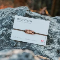 High-crystal wooden bracelet High Cry mountain-inspired Swiss wooden bracelet