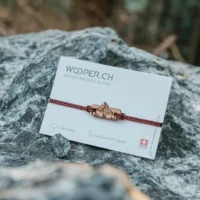 Swiss wooden bracelet inspired by the famous Matterhorn summit