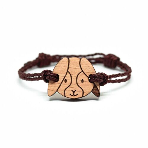 Rabbit wooden bracelet for children