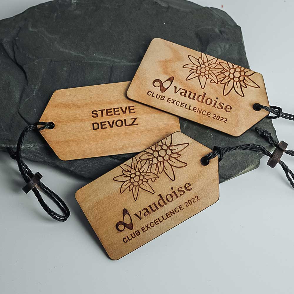 Personalized luggage tags for Vaudoise Assurance