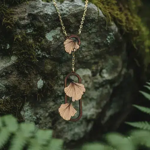 Ginkgo wood necklace