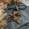 Wooden essential oil diffuser with dragonfly design