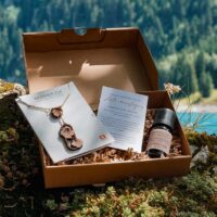 Coffret avec bijoux en bois d'huile essentielle de citronnelle de Java Bio - anti-moustiques