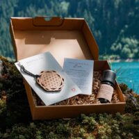 Coffret avec bijoux en bois d'huile essentielle de Litsée citronnée bio - Zen