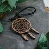 Wooden essential oil diffuser with dream catcher design