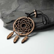 Diffusor-Bohrung-4 Ätherisches Öl-Diffusor aus Holz mit Traumfänger-Design