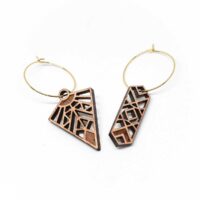 Orecchini in legno spaiati di Dispar